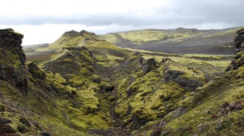 Fisura de la cordillera del Laki, en Islandia