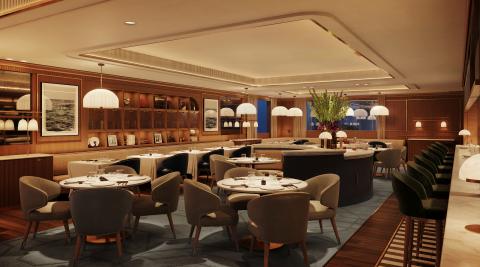 Amos Interior del restaurante Amós, con capacidad para 50 comensales
