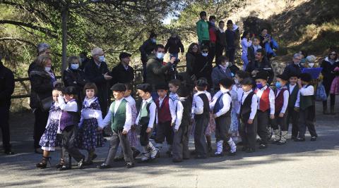 Los más pequeños del grupo Makaia bailaron este martes en la ermita Los más pequeños del grupo Makaia bailaron este martes en la ermita
