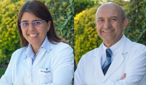 Maira Bes, investigadora principal del estudio, y Miguel Ángel Martínez-González, director del departamento de Medicina Preventiva y Salud Pública de la Universidad de Navarra. Maira Bes, investigadora principal del estudio, y Miguel Ángel Martínez-González, director del departamento de Medicina Preventiva y Salud Pública de la Universidad de Navarra.