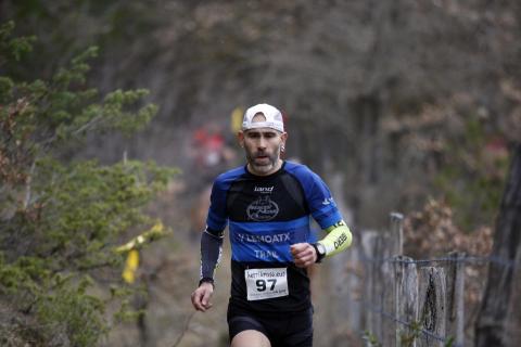 Participantes en el V Trail de Aibar disputado este domingo, 27 de febrero