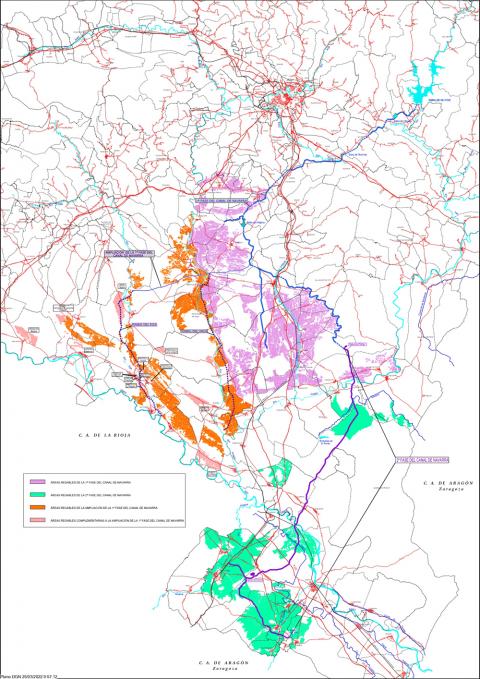 Obras de la 2ª fase del Canal de Navarra que se licitarán en 2023