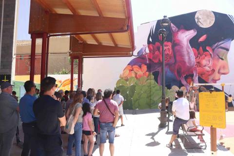 foto Otra de las creaciones que han realizado los artistas en Villafranca.