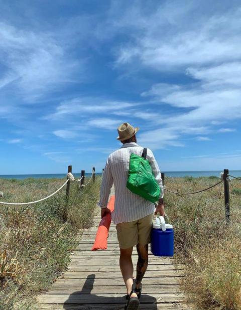 Rubén García en la Platja de Xeraco Rubén García en la Platja de Xeraco