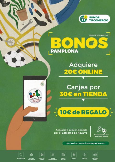 Cartel de la nueva campaña de bonos 'Somos tu Comercio Pamplona'