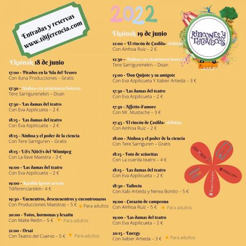 Programa de las actividades que tendrán lugar en la Ciudadela.