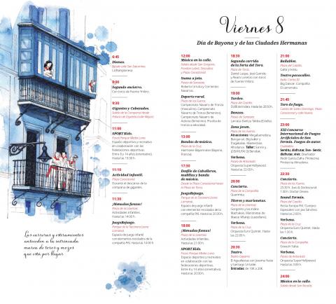 Programa San Fermín 2022: 8 de julio 'Día de Bayona y de las Ciudades Hermanas' Programa San Fermín 2022: 8 de julio 'Día de Bayona y de las Ciudades Hermanas'