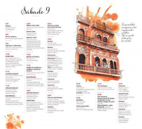 Programa San Fermín 2022: 9 de julio, sábado