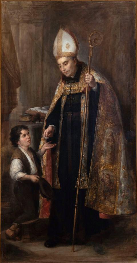 Santo Tomás de Villanueva, por José Mª Romero en Marcilla, 1890-1891 Santo Tomás de Villanueva, por José Mª Romero en Marcilla, 1890-1891