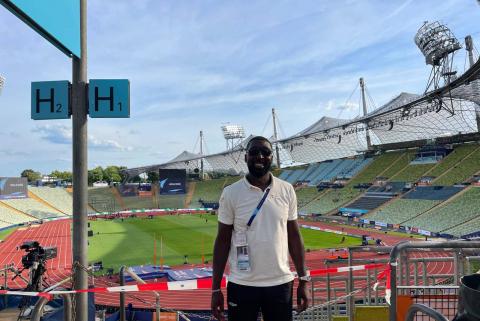 fran François Beoringyan, en el Olympiastadion, sede del Europeo.