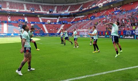 Calentamiento de Osasuna Osasuna - Rayo en directo