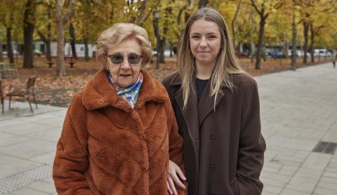 María Josefa Gaspar e Irati Azkoiti Calle Bosquecillo