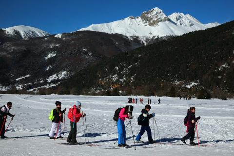Imágenes de los alumnos navarros en la Semana Blanca