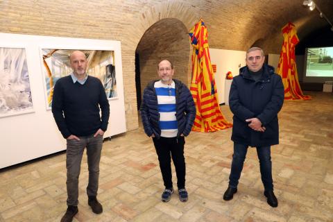 Desde la izquierda, este viernes en la Ciudadela, Pedro Pegenaute, Fermín Díez de Ulzurrun y Álvar Calvet