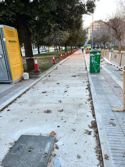 WhatsApp Image 2023-02-07 at 10.48.14 Aspecto del carril bici en la tarde del lunes