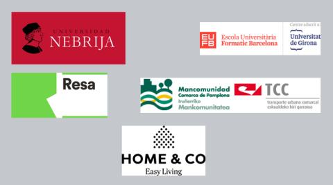 Logos de cinco de las firmas que estarán presentes en el Salón del Estudiante 2023
