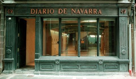 Sede de Diario de Navarra en la calle Zapatería Suplemento 120 aniversario