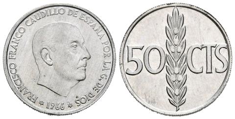 Moneda de 50 céntimos de peseta Moneda de 50 céntimos de peseta