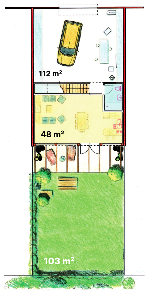 Plano de las naves con txoko en Egüés Plano de las naves con txoko en Egüés