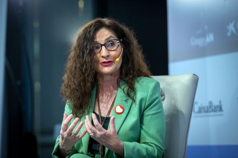 Fotografías del desayuno de trabajo con Rosa Carabel, CEO de Eroski.