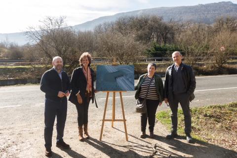 La consejera Itziar Gómez presenta el proyecto de construcción del ecoducto de Etxarri Aranatz La consejera Itziar Gómez presenta el proyecto de construcción del ecoducto de Etxarri Aranatz