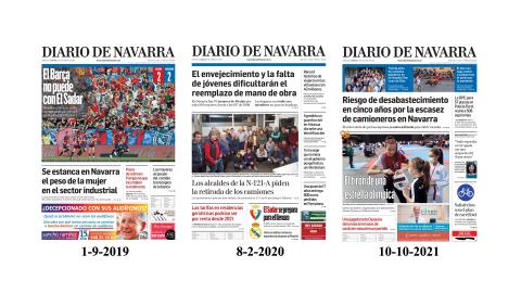 Tres primeras portadas, del año 2019 a 2021