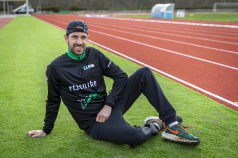 Javier Nagore, atleta esta temporada de Hiru Herri, repitió el triunfo de 2018 en Etxauri