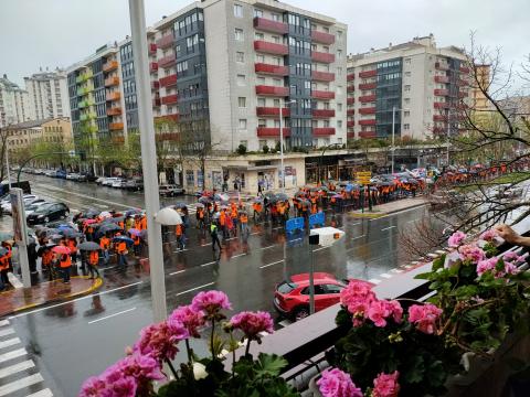 Vídeo del paso de la manifestación por la caza celebrada este domingo en Pamplona