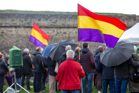 Fotos del homenaje en Pamplona a los navarros asesinados tras el golpe de Estado de 1936
