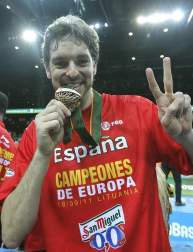 Final del Eurobasket de Lituania 2011 disputada entre España y Francia con victoria española por 98-85.