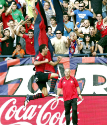 Partido entre Osasuna-Mallorca en el Reyno de Navarra