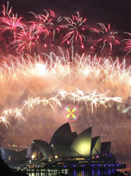 Imágenes de las celebraciones en distintas partes del mundo de la llegada del Año Nuevo 2012 y la despedida de 2011 en la tradicional Nochevieja.