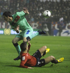 Imágenes del partido Osasuna-Barcelona correspondiente a la vuelta de octavos de final de la Copa del Rey.