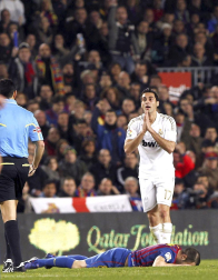Imágenes del partido de vuelta en los cuatro de final de la Copa del Rey, disputado entre el Barcelona y el Real Madrid en el Camp Nou.