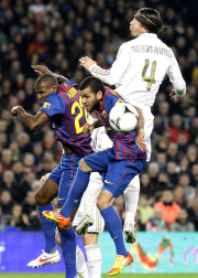 Imágenes del partido de vuelta en los cuatro de final de la Copa del Rey, disputado entre el Barcelona y el Real Madrid en el Camp Nou.