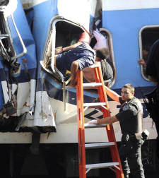 Imágenes tomadas tras al accidente ferroviario de Buenos Aires de este miércoles 22 de febrero