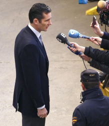 Varias imágenes de la llegada de Urdangarín a los juzgados de Palma