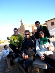 Imágenes de los peregrinos que parten desde la Ribera hacia Javier