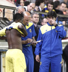 Imágenes del encuentro correspondiente a la 36ª jornada de la Liga BBVA de Primera División disputado en el estadio de El Madrigal entre Villarreal y Osasuna. El resultado final fue 1-1.