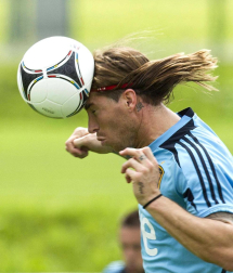 Llegada y entrenamiento de la selección española de fútbol en la localidad australiana de Schruns, previa a la disputa de la Eurocopa 2012 de Polonia y Ucrania.