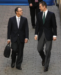 Varias imágenes de este domingo de la llegada de Urdangarín a los juzgados de Palma para continuar con su declaración