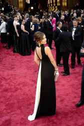 Algunas de las celebridades a su paso por la alfombra roja de la 86 gala de la Academia de Cine,  en el teatro Dolby de Los Ángeles.