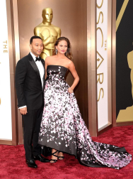 Algunas de las celebridades a su paso por la alfombra roja de la 86 gala de la Academia de Cine,  en el teatro Dolby de Los Ángeles.
