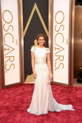 Algunas de las celebridades a su paso por la alfombra roja de la 86 gala de la Academia de Cine,  en el teatro Dolby de Los Ángeles.