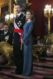 El Rey don Felipe presidió este 6 de enero de 2015 su primera Pascua Militar como Jefe de Estado, acompañado de la reina doña Letizia.