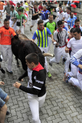 Un encierro masivo y sin cornadas en el domingo de Sanfermines