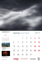 Este domingo, gratis con Diario de Navarra, se entrega el calendario 2017 de Conocer Navarra