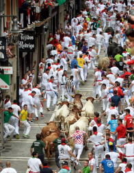 Imágenes del quinto encierro de San Fermín