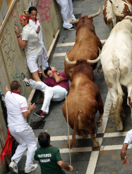 Imágenes del quinto encierro de San Fermín