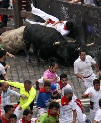 Imágenes del quinto encierro de San Fermín